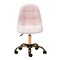 Baxton Studio Kabira Contemporary Glam and Luxe Blush Pink Velvet Fabric and Gold Metal Swivel Office chair 219-11912-ZORO - alternate 10